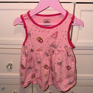 First Impressions Pink Snack-Print Sleeveless Tank Dress